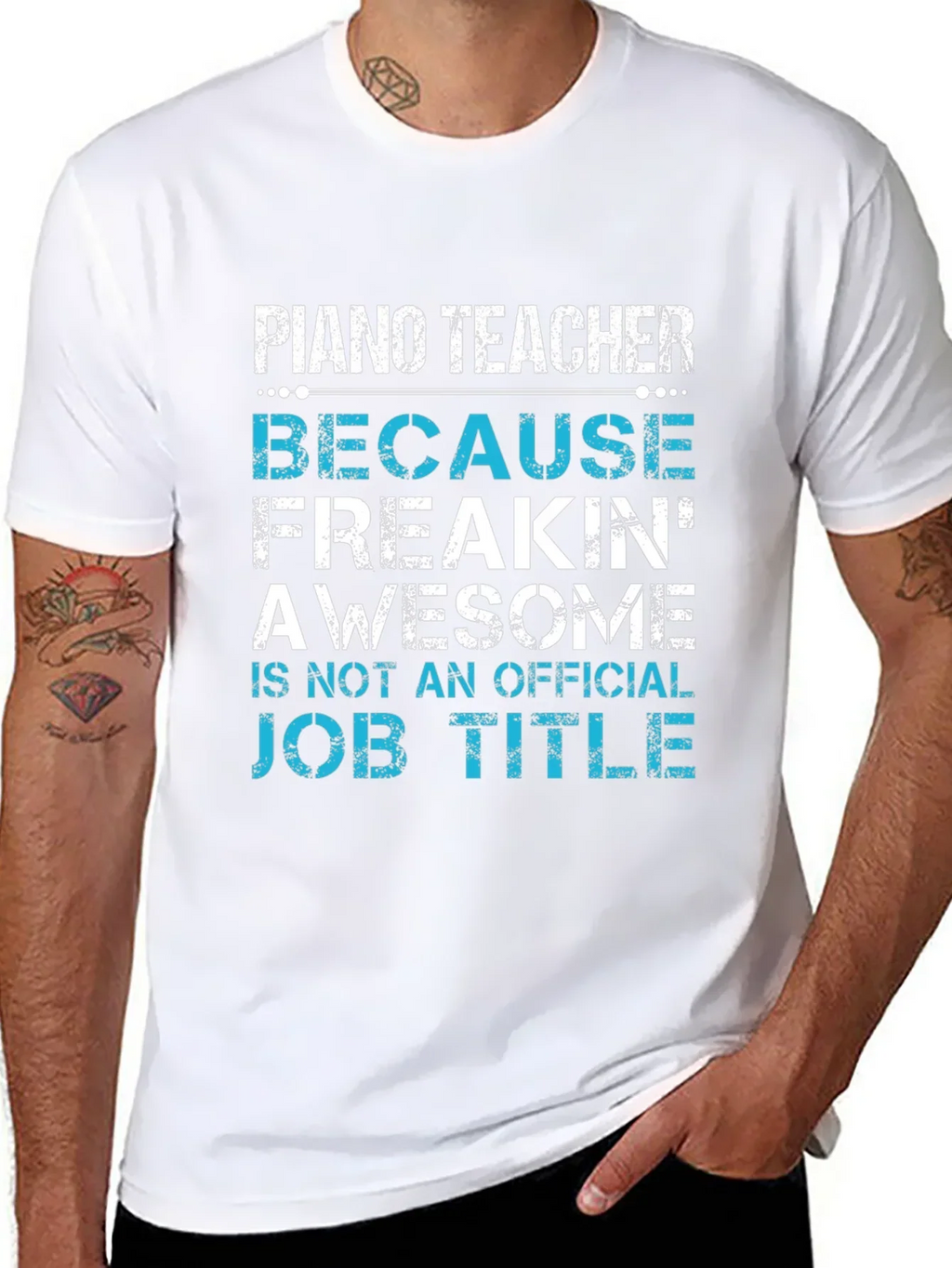 Piano Teacher Freakin Awesome Job Title T-Shirt