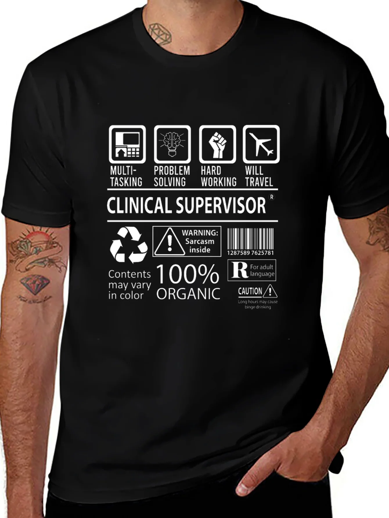 Clinical Supervisor Funny T-Shirt - 100% Organic