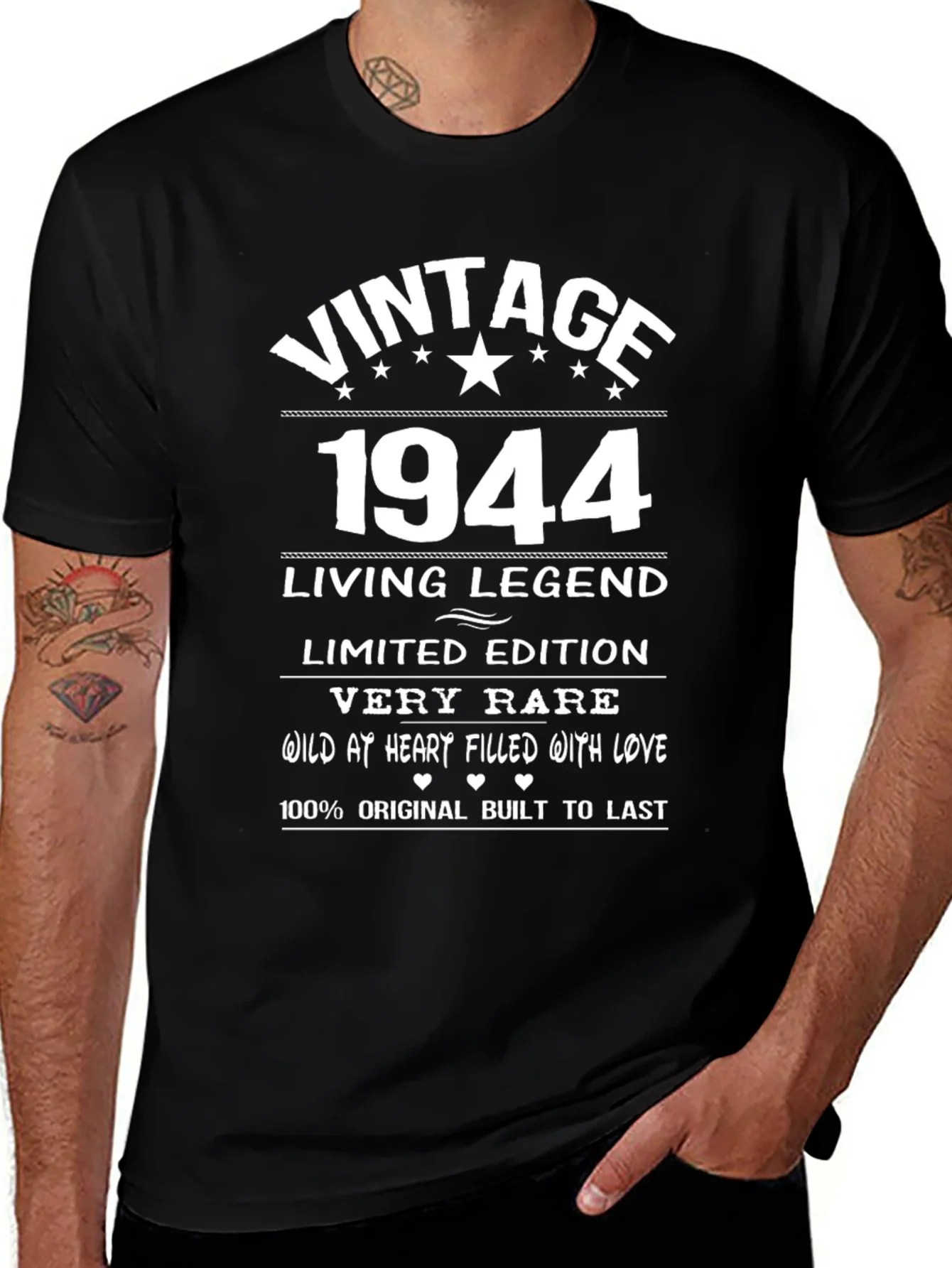 Vintage 1944 Birthday T-Shirt - Living Legend