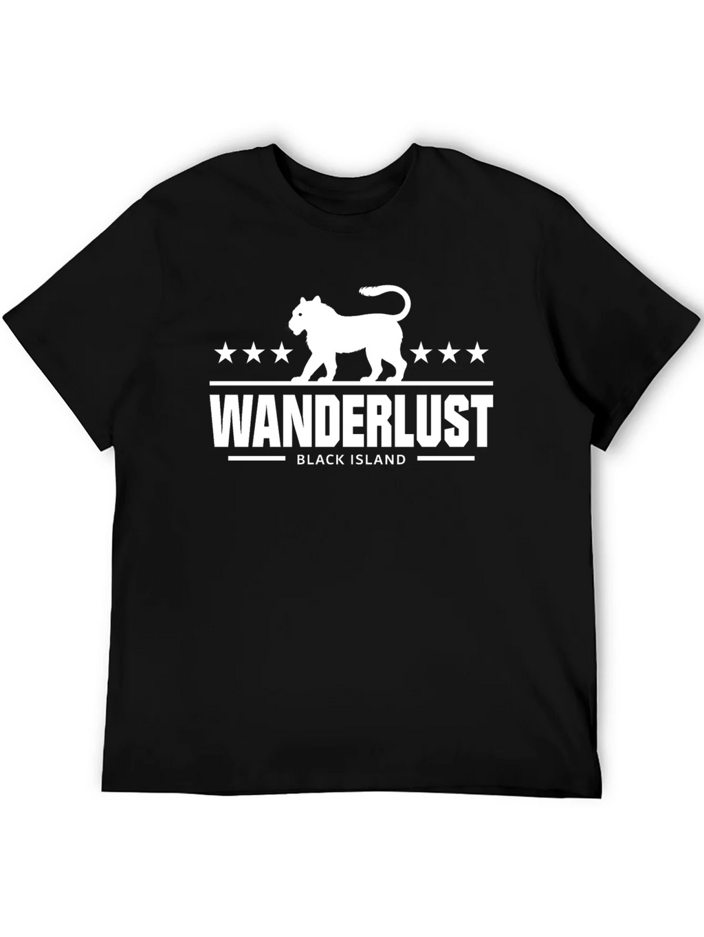 Wanderlust Black Island Graphic Tee - Stylish Travel T-Shirt