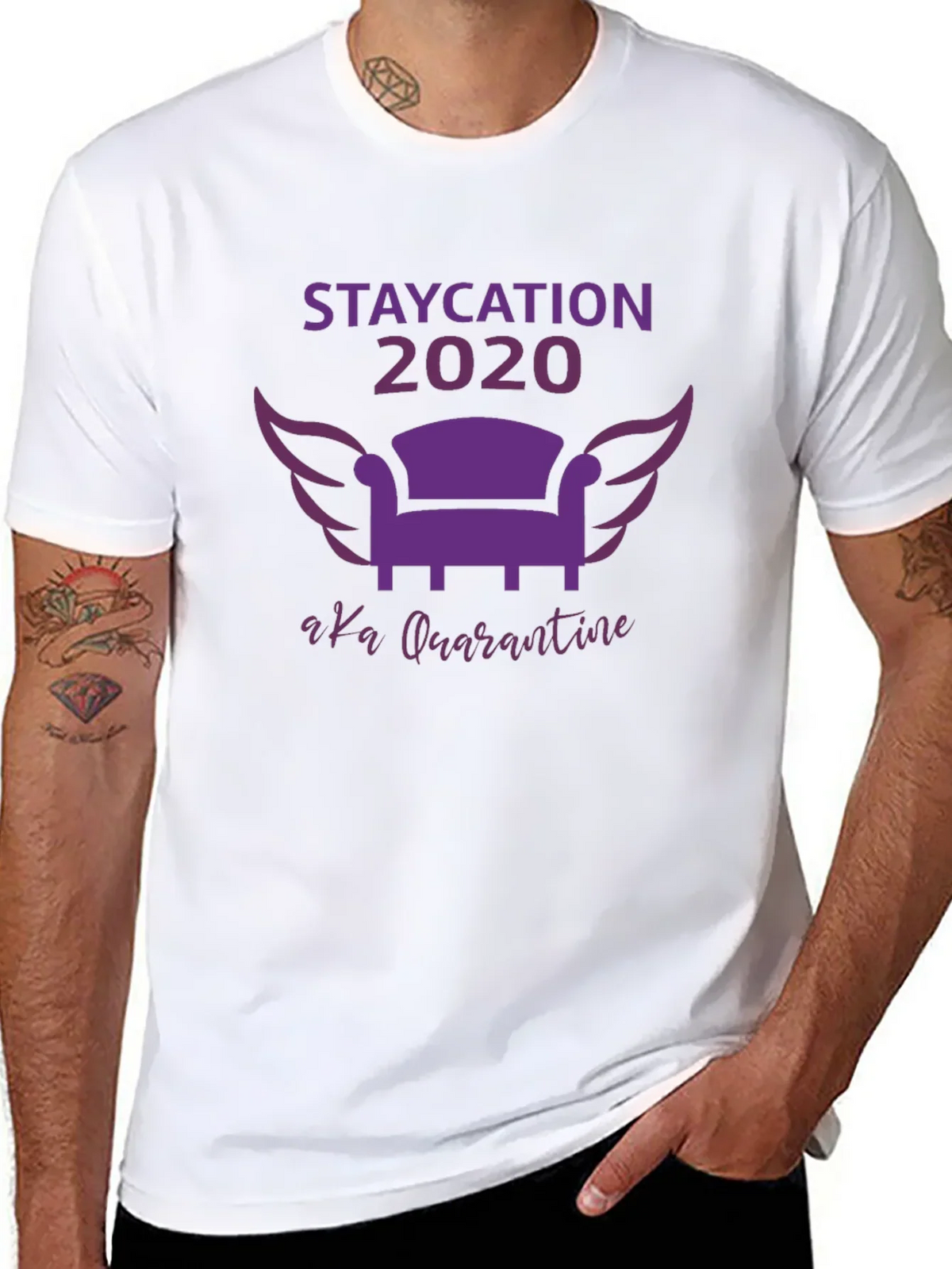 Staycation 2020 Quarantine Graphic Tee