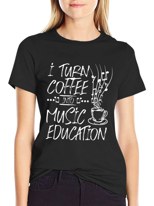 Coffee to Music Education Graphic T-Shirt