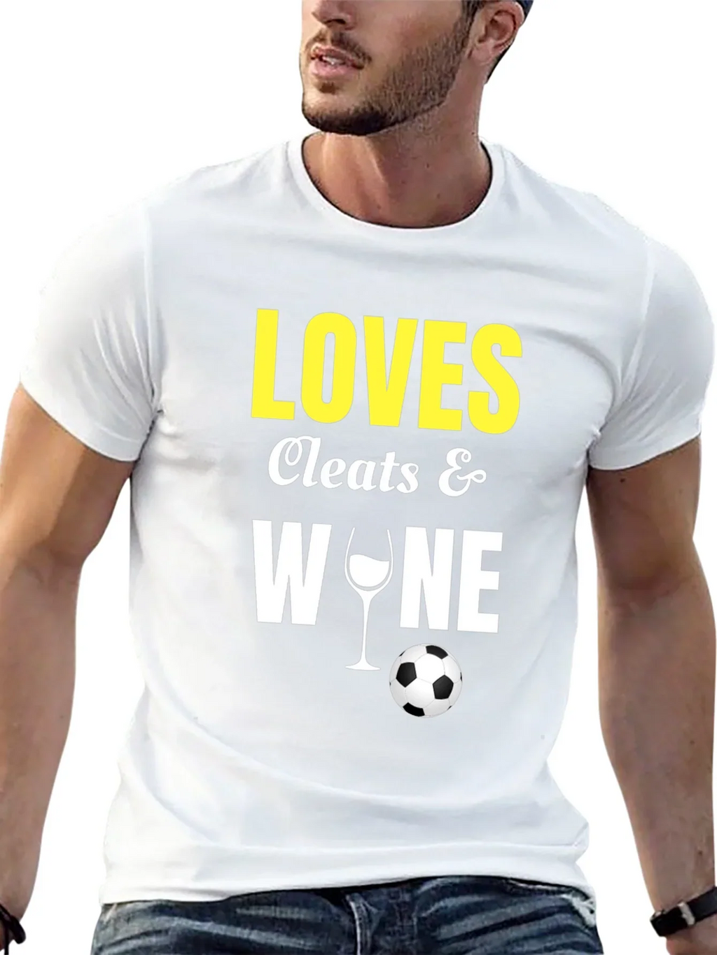 Loves Cleats & Wine T-Shirt Soccer Football Fan