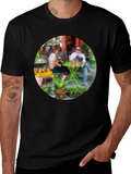 Artistic Cafe Scene Graphic Tee - Unique Design
