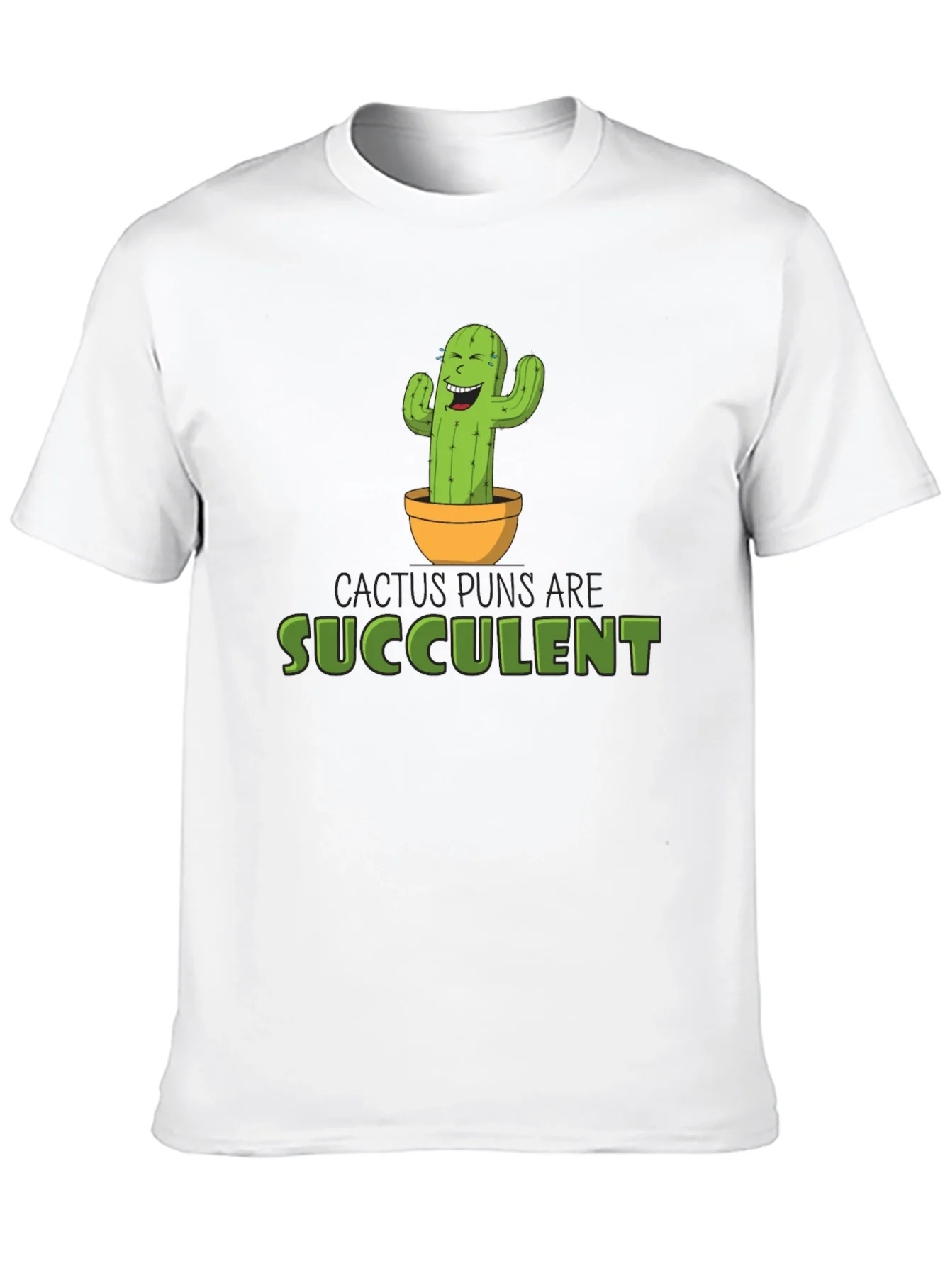 Cactus Puns Are Succulent Black Graphic Tee