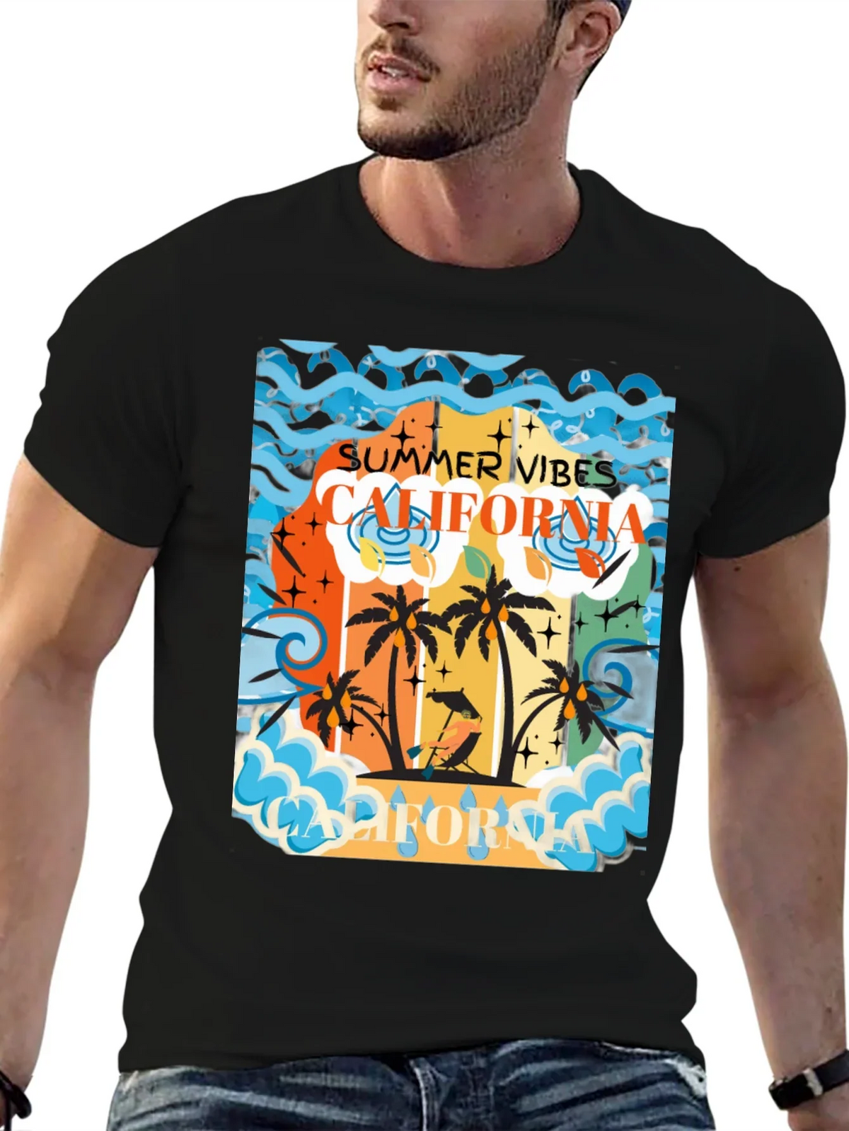 California Summer Vibes Graphic Tee