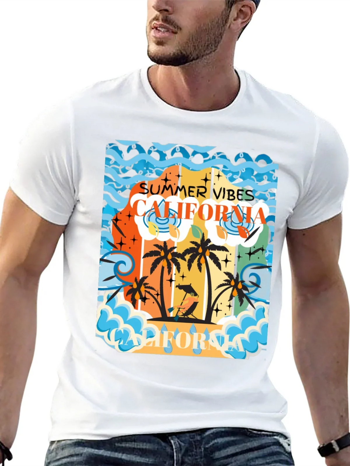 California Summer Vibes Graphic Tee