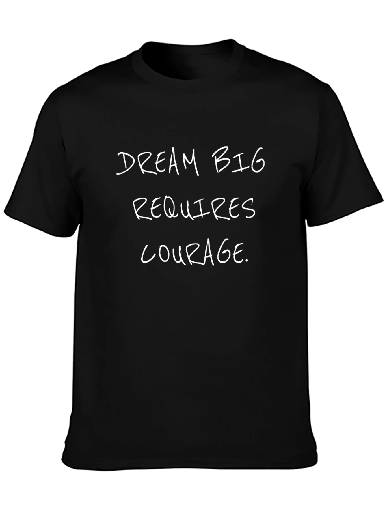Dream Big Graphic Tee - Black Cotton T-Shirt