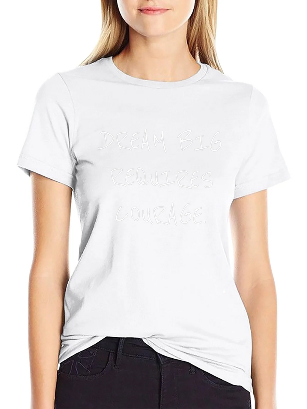 Dream Big Graphic Tee - Black Cotton T-Shirt