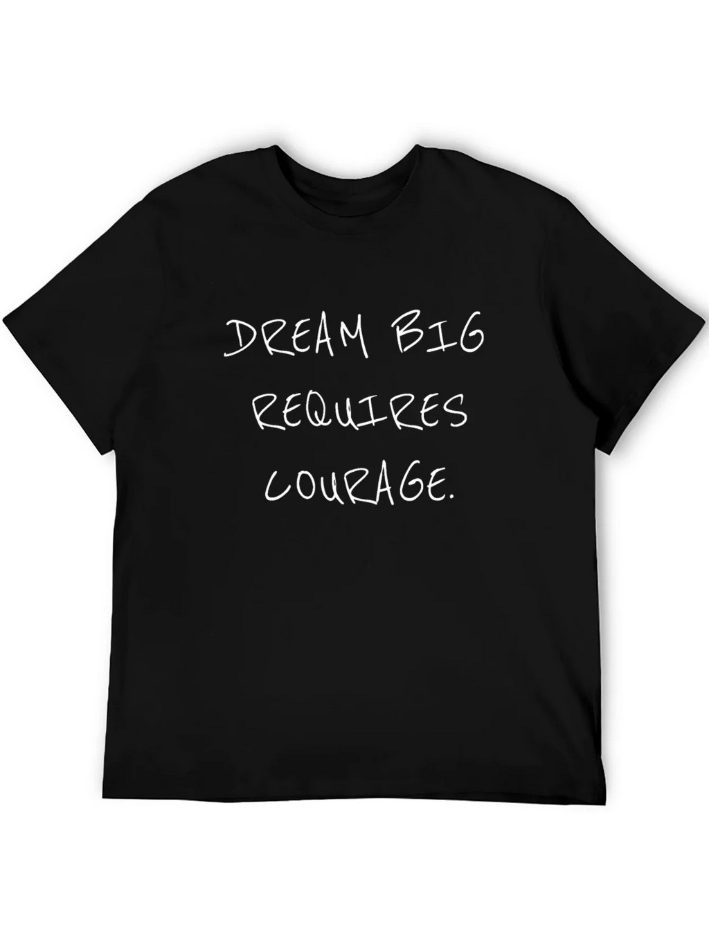 Dream Big Graphic Tee - Black Cotton T-Shirt
