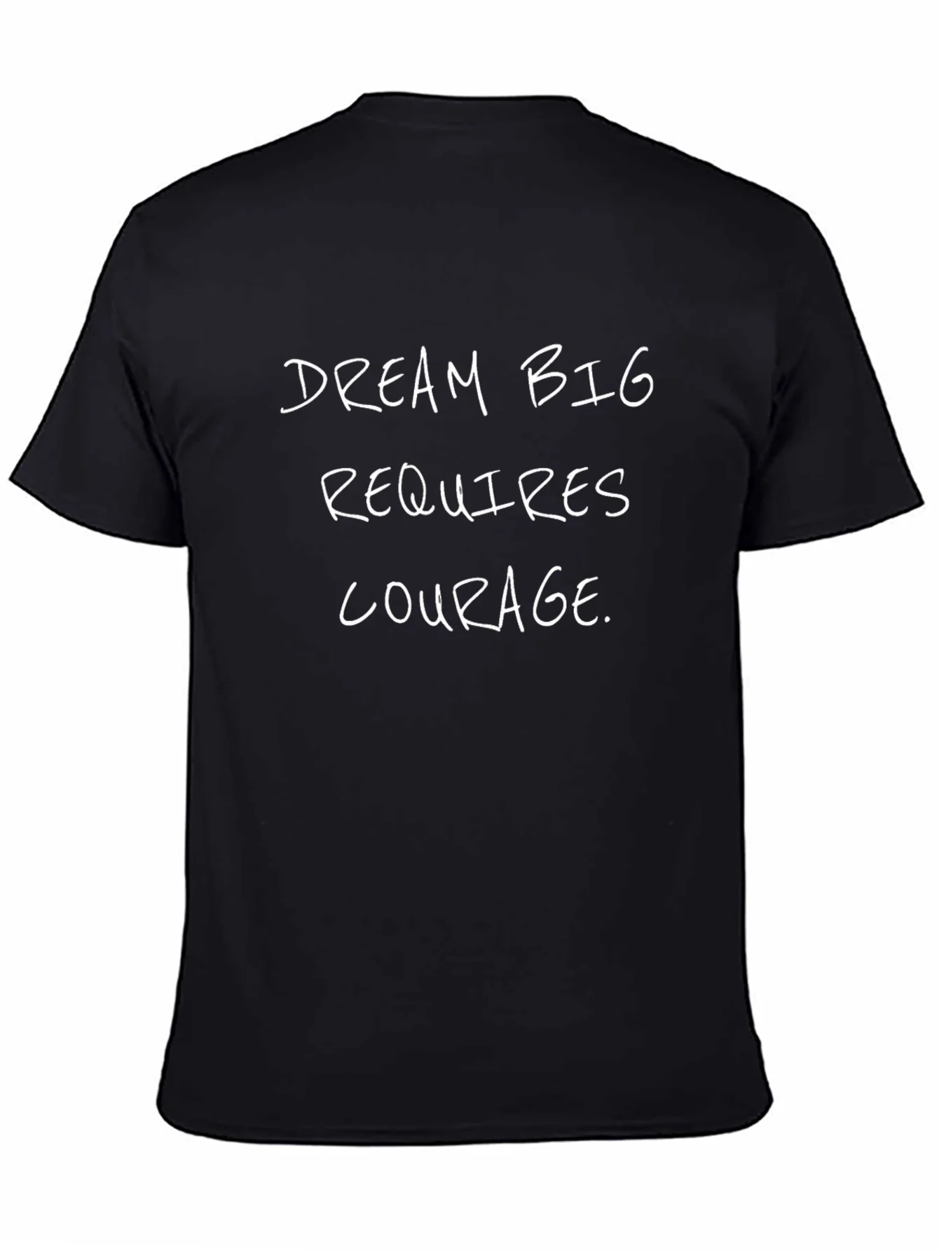 Dream Big Graphic Tee - Black Cotton T-Shirt