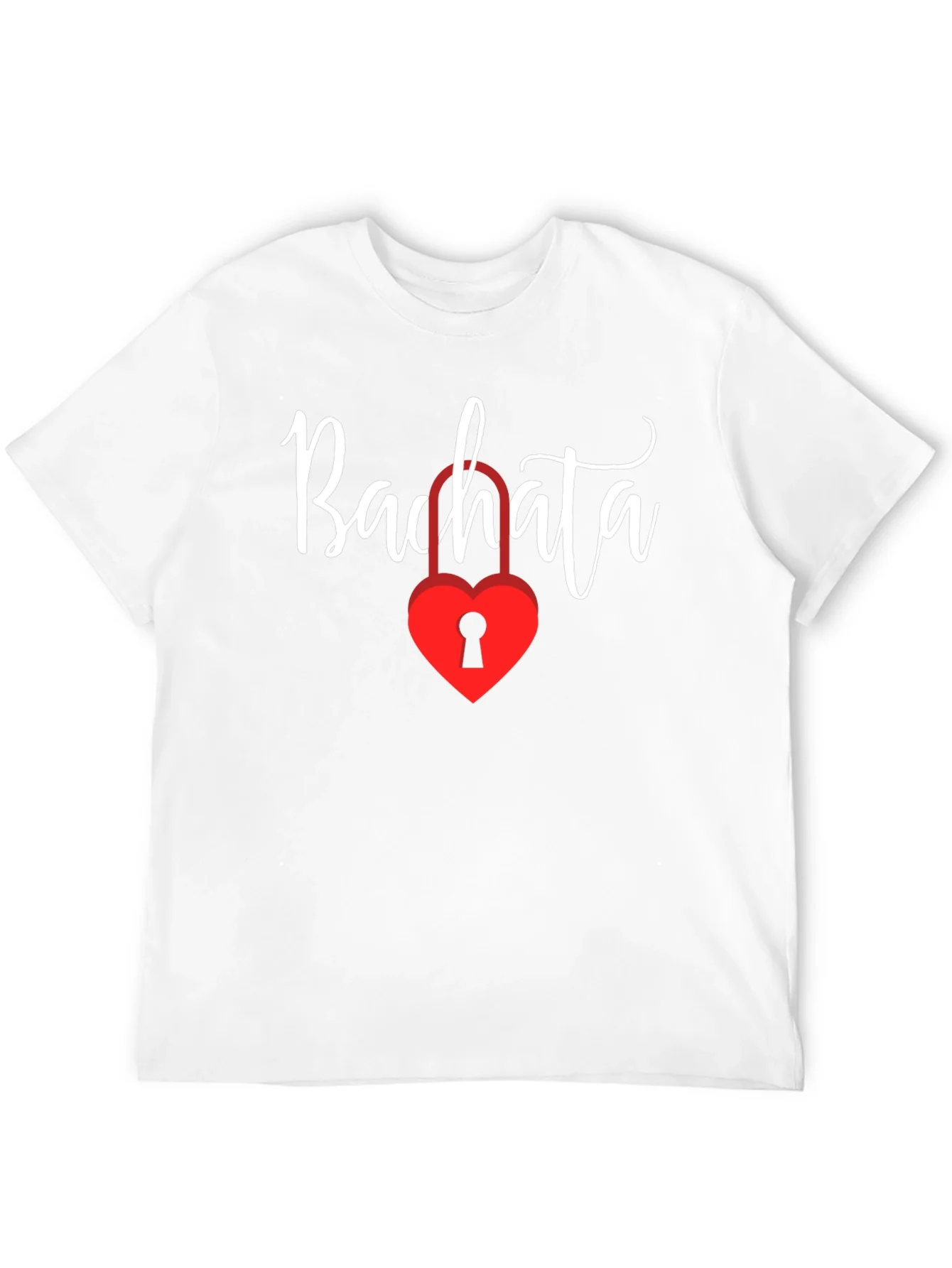 Bachata Heart Lock Graphic Tee - Trendy Dance Shirt