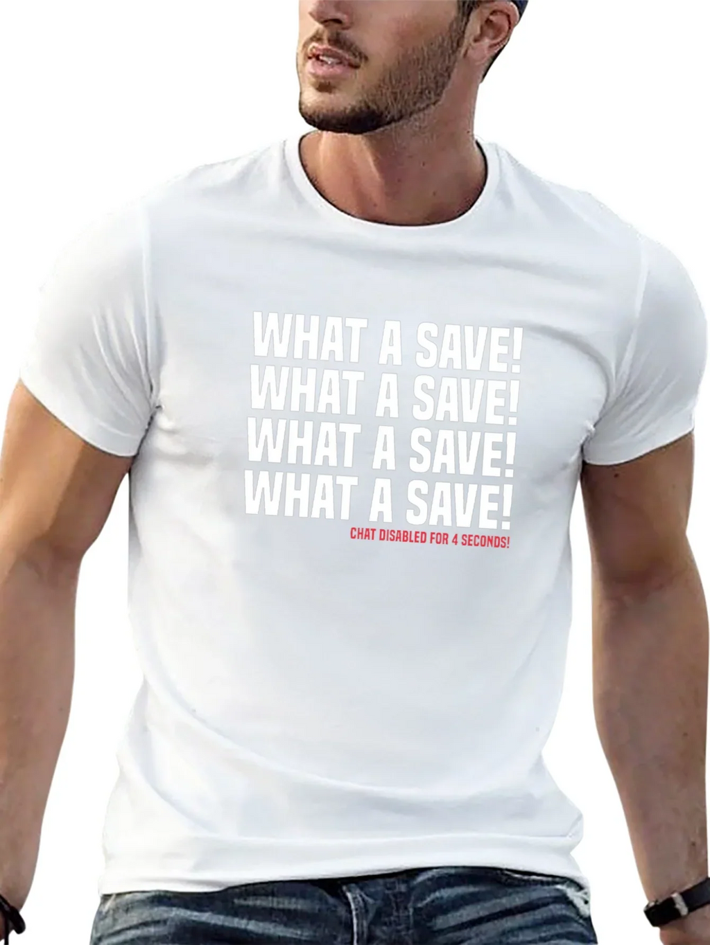 What a Save! Novelty Graphic T-Shirt