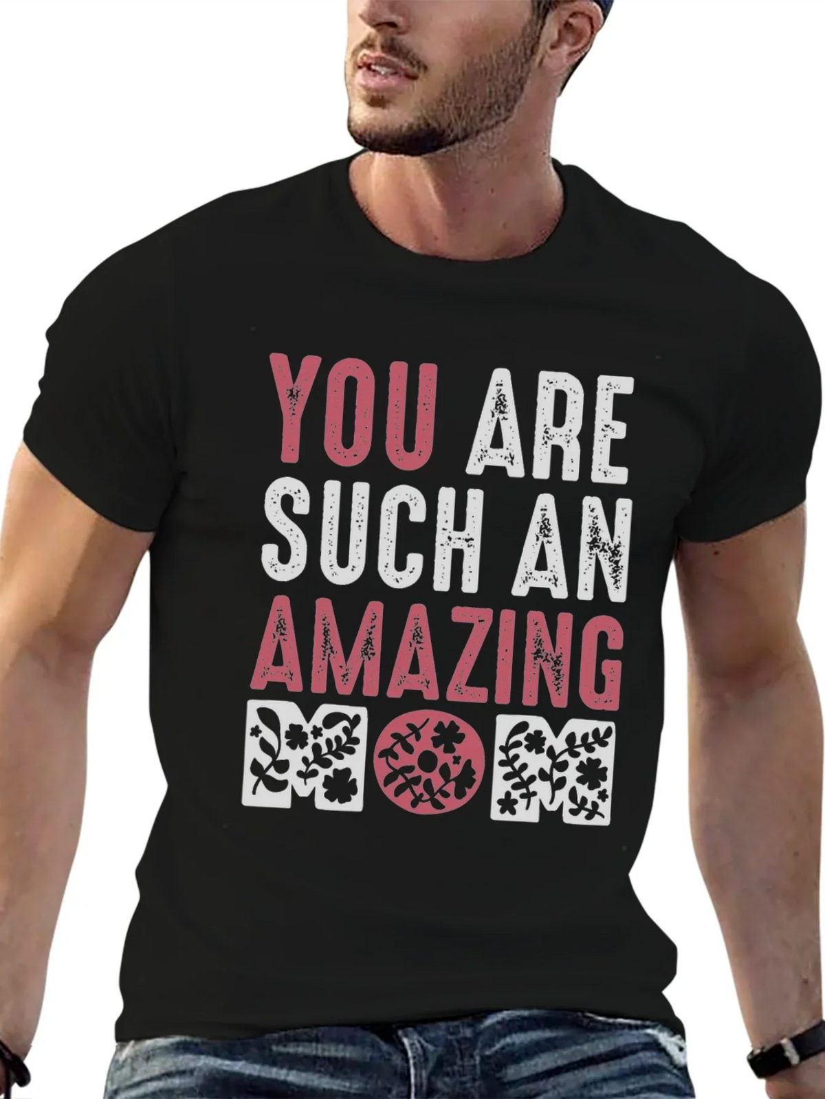 Amazing Mom Floral Graphic T-Shirt