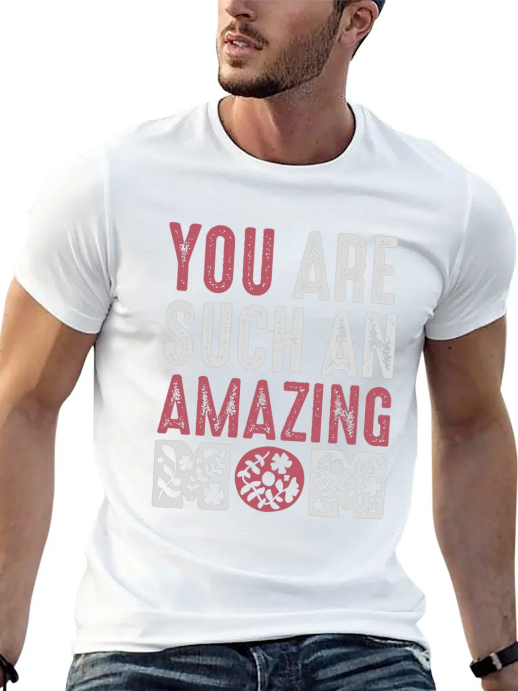 Amazing Mom Floral Graphic T-Shirt