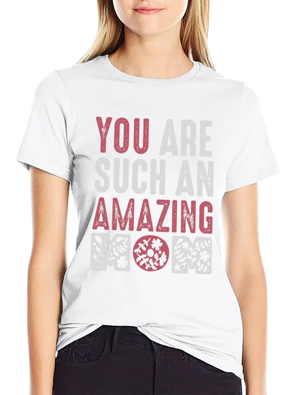 Amazing Mom Floral Graphic T-Shirt
