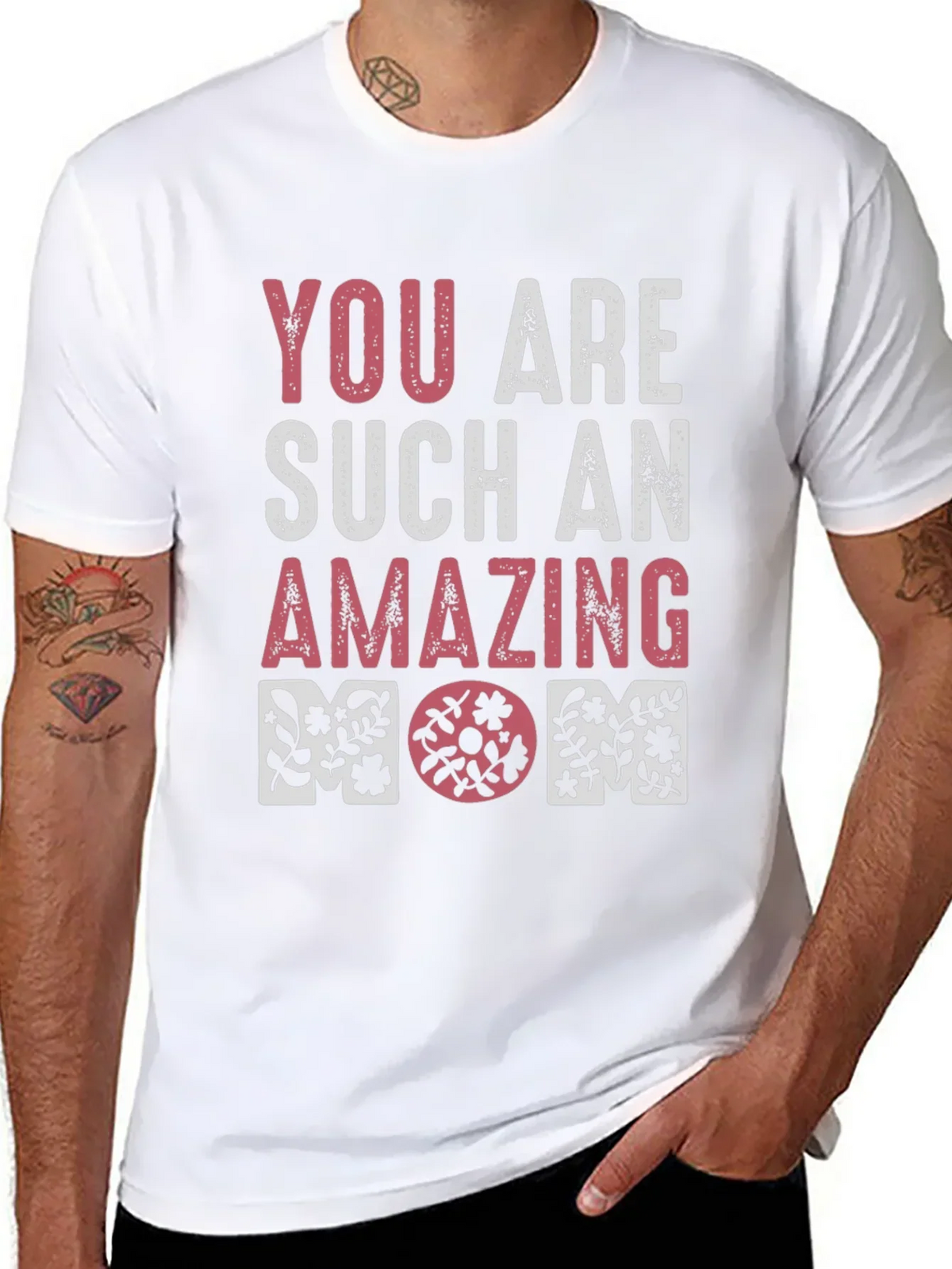 Amazing Mom Floral Graphic T-Shirt
