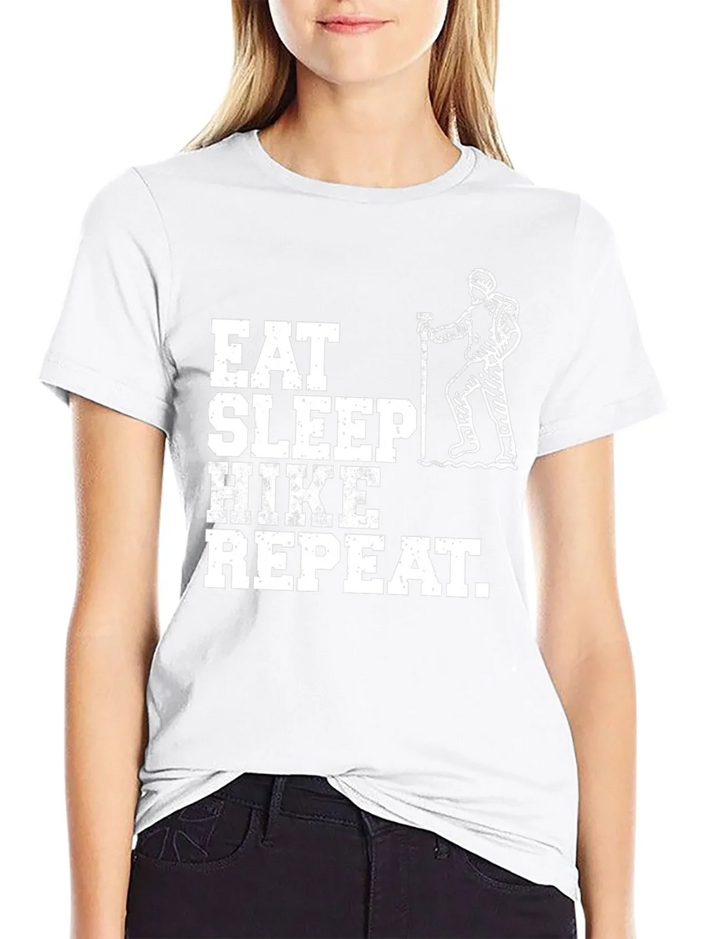 Eat Sleep Hike Repeat Black T-Shirt