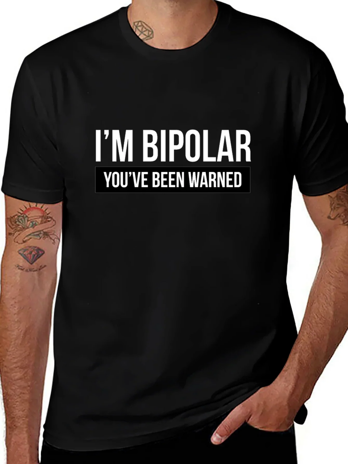 Bipolar Warning Graphic Tee - Unisex Casual T-Shirt