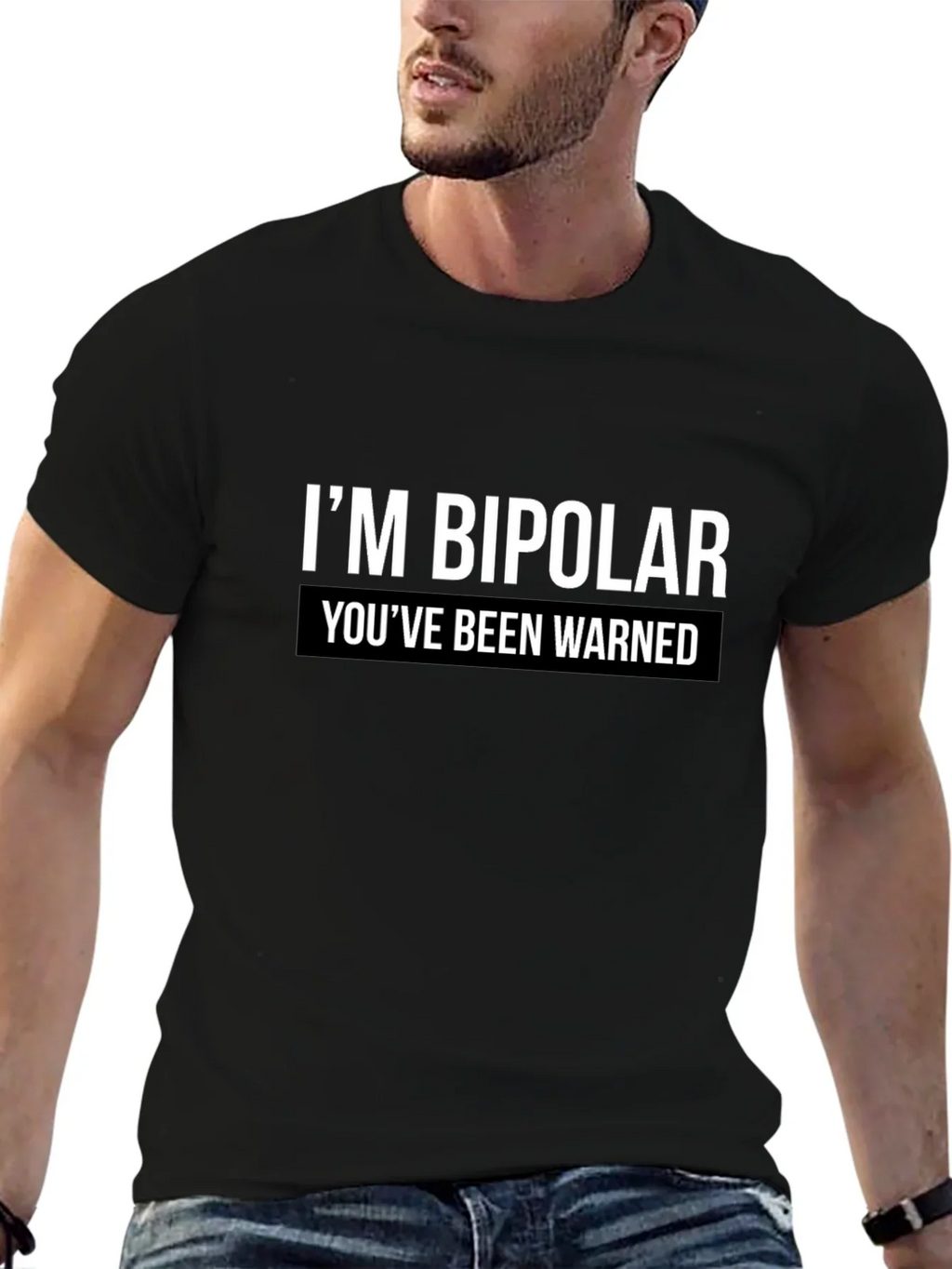 Bipolar Warning Graphic Tee - Unisex Casual T-Shirt