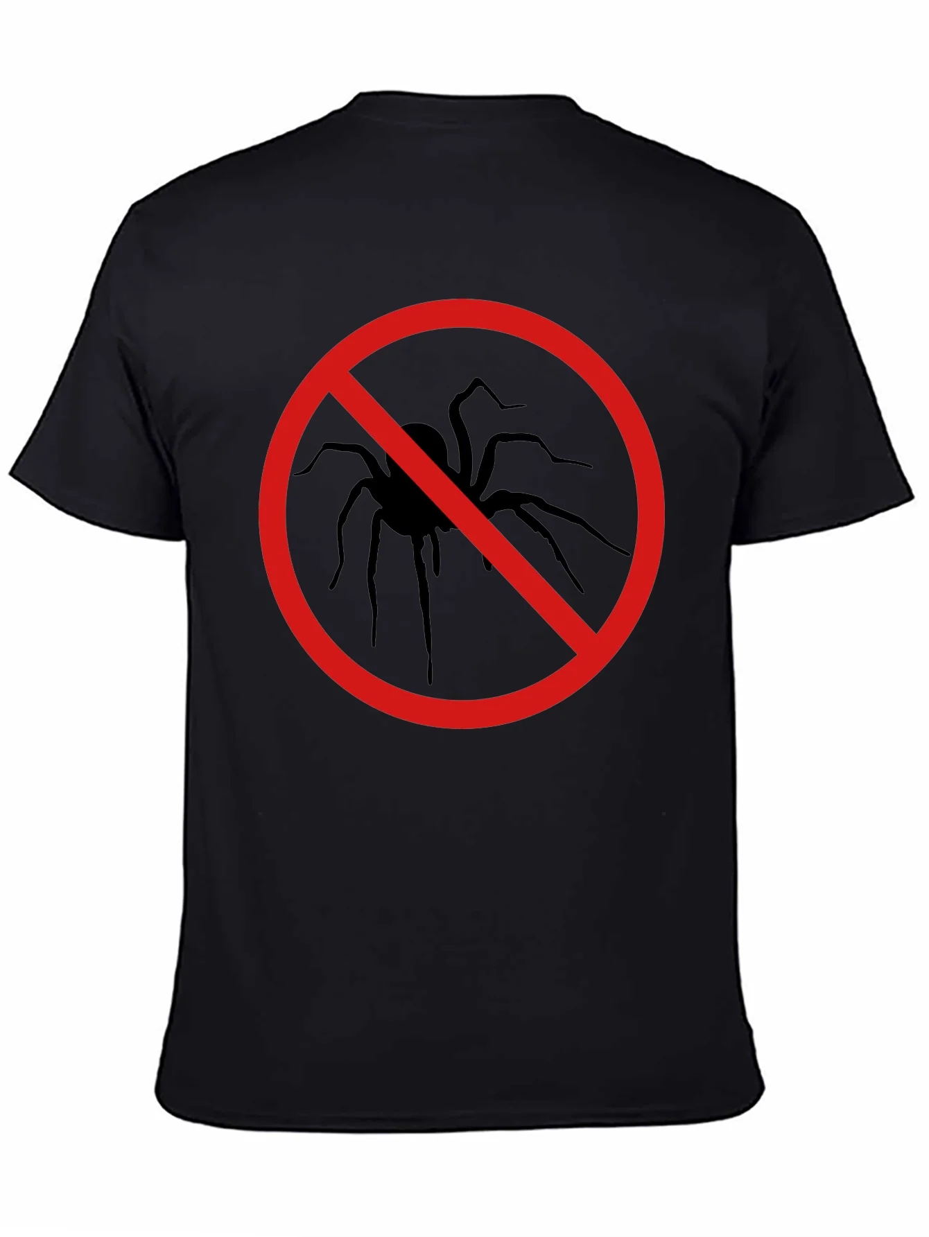 No Spiders Black T-Shirt - Insect Repellent Humor Tee
