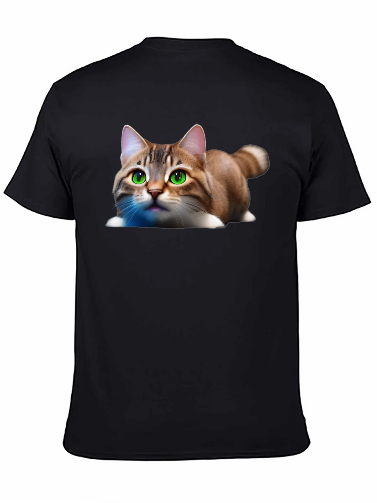 Cute Cat Graphic Tee - Soft Cotton Blend Shirt