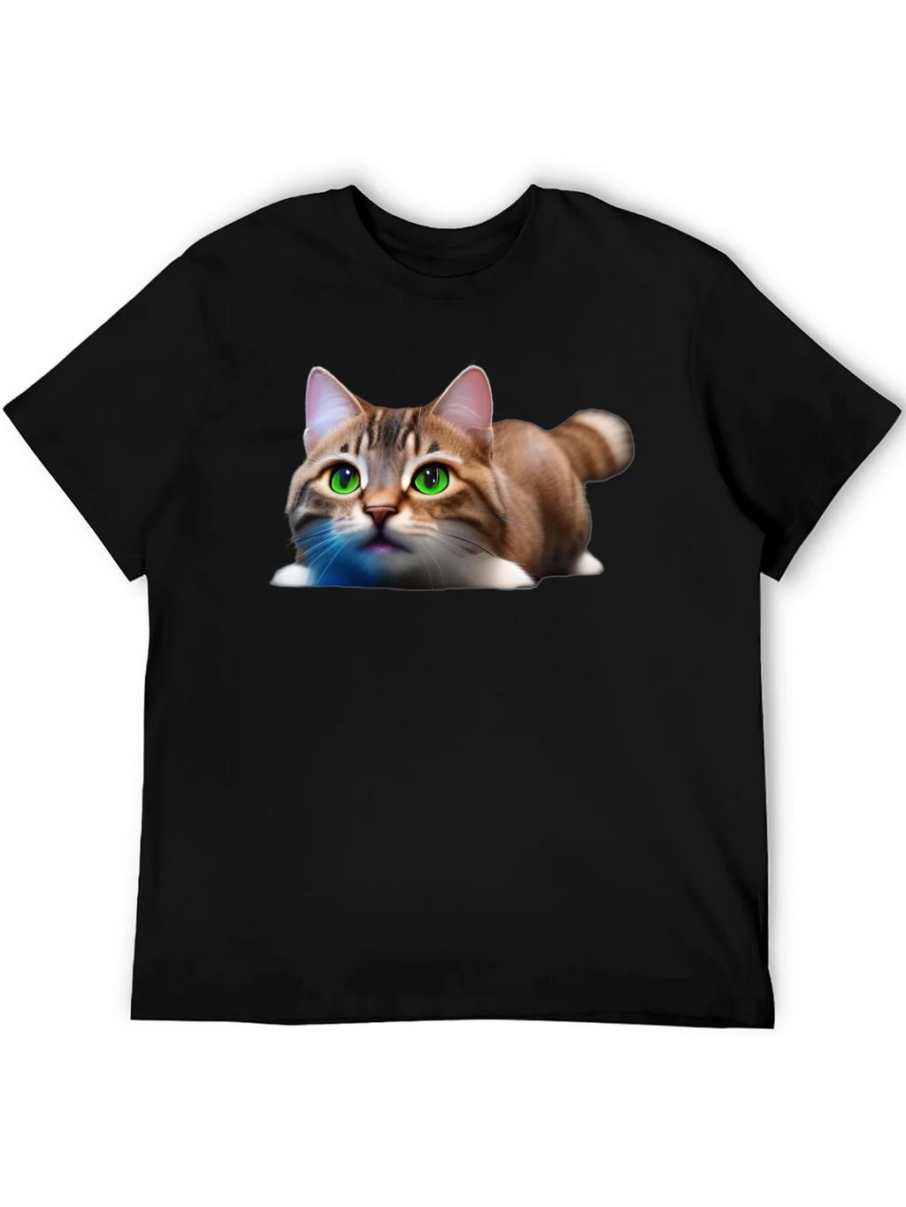 Cute Cat Graphic Tee - Soft Cotton Blend Shirt