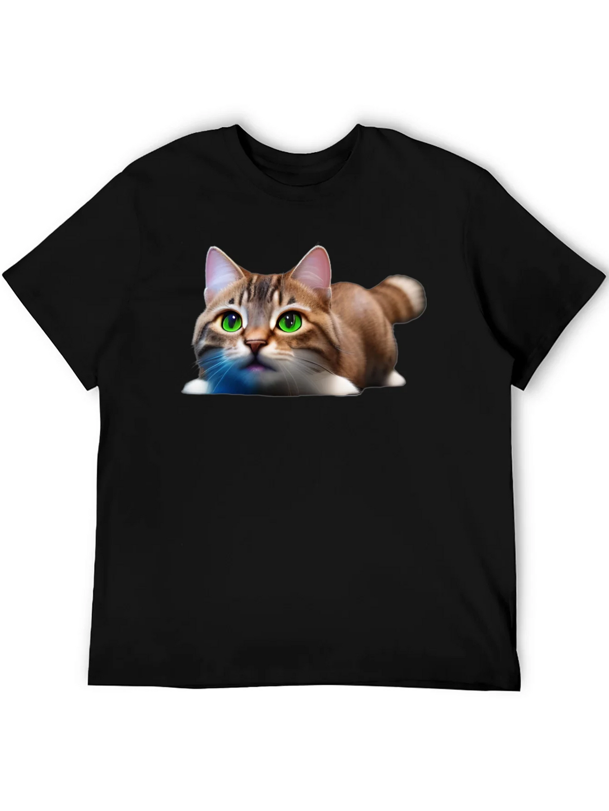Cute Cat Graphic Tee - Soft Cotton Blend Shirt