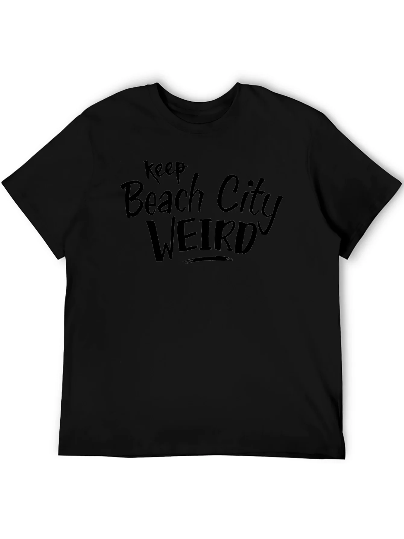Keep Beach City Weird Graphic Tee - Black