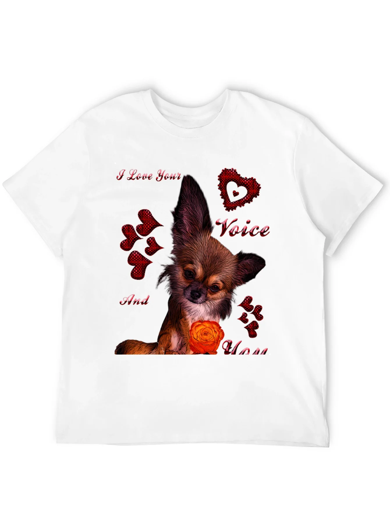 I Love Your Voice Chihuahua Graphic Tee