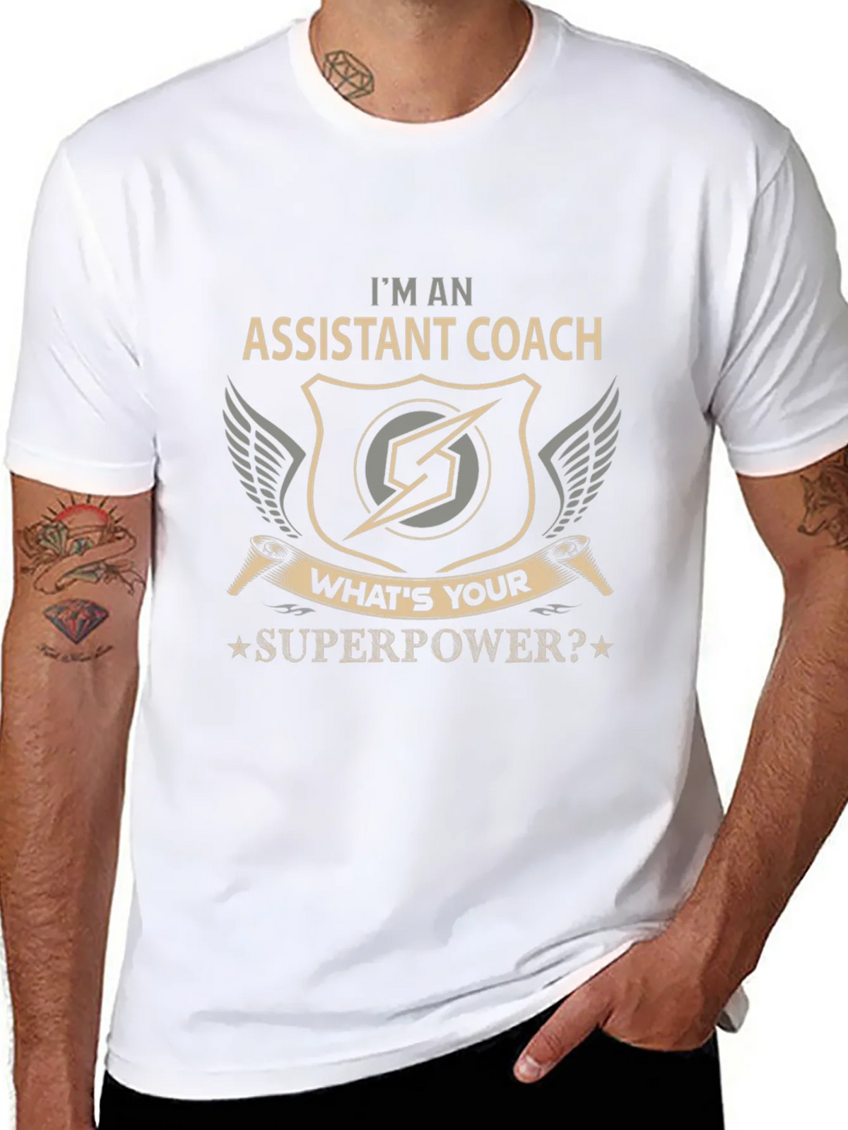 Assistant Coach Superpower Graphic T-Shirt